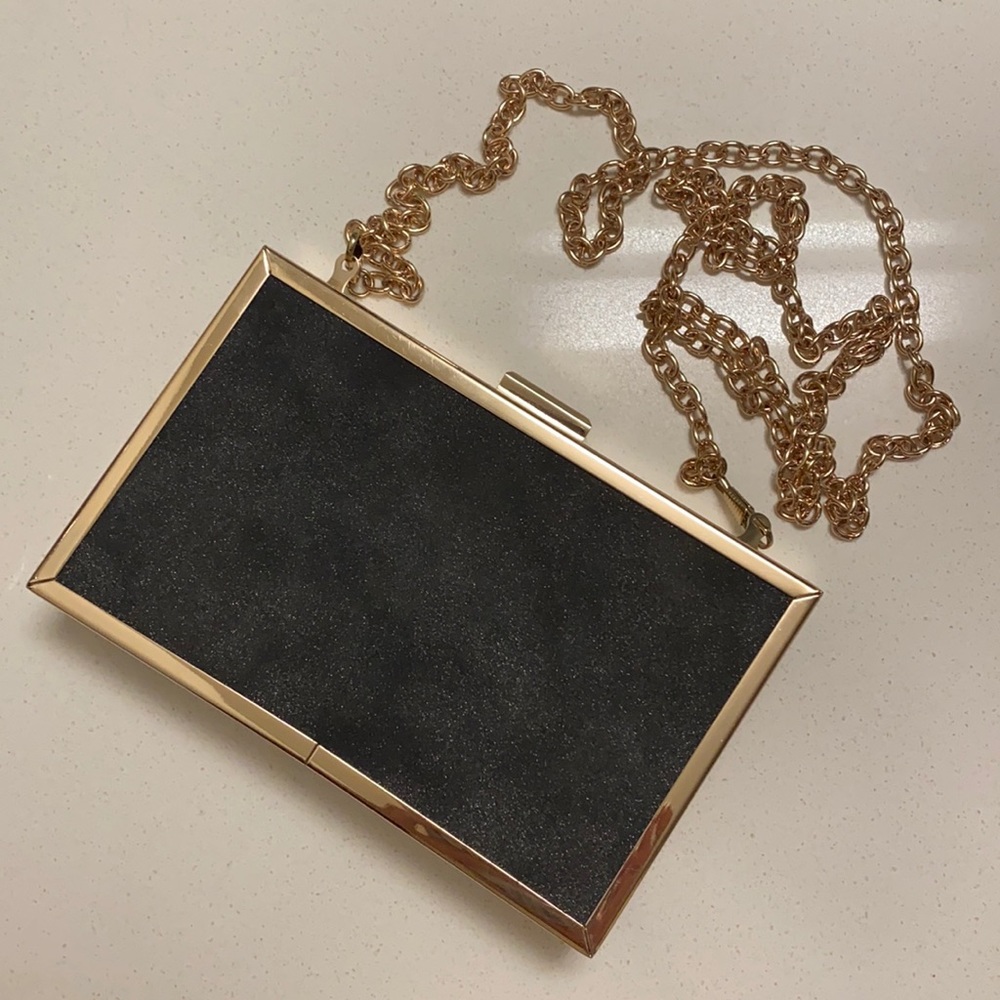 Black/Rose Gold Crossbody Bag